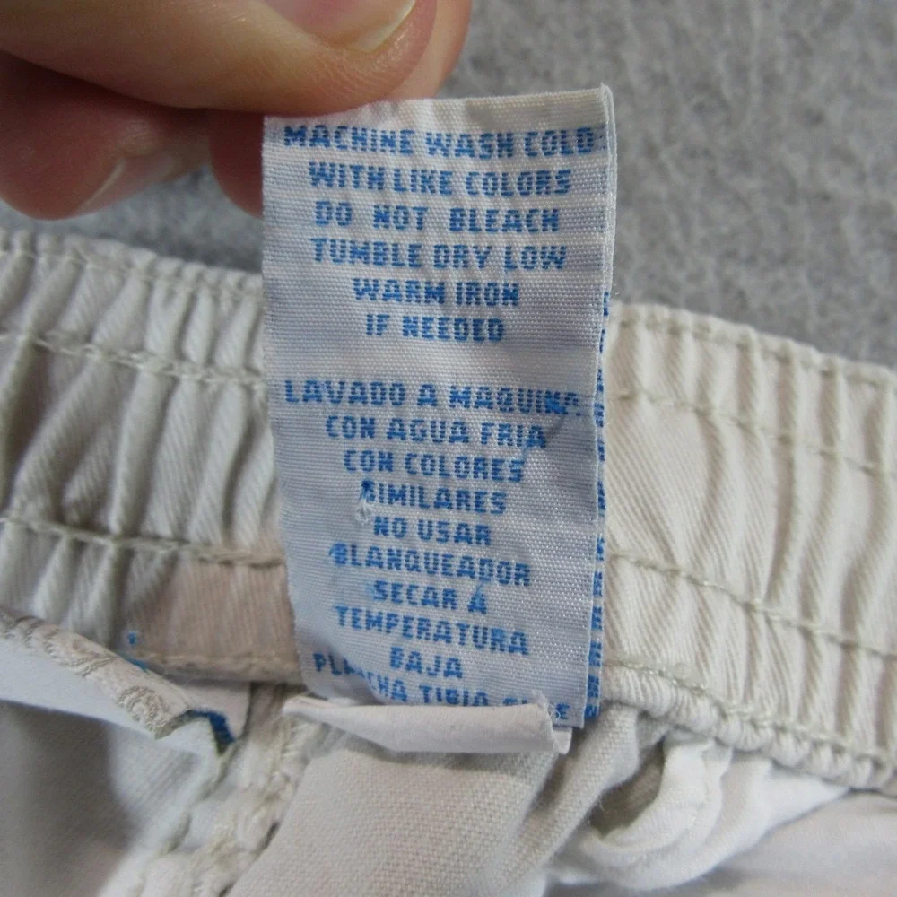 Ocean Pacific Mens Pull On Cargo Shorts XL x 10 Beige Cotton Elastic Waist